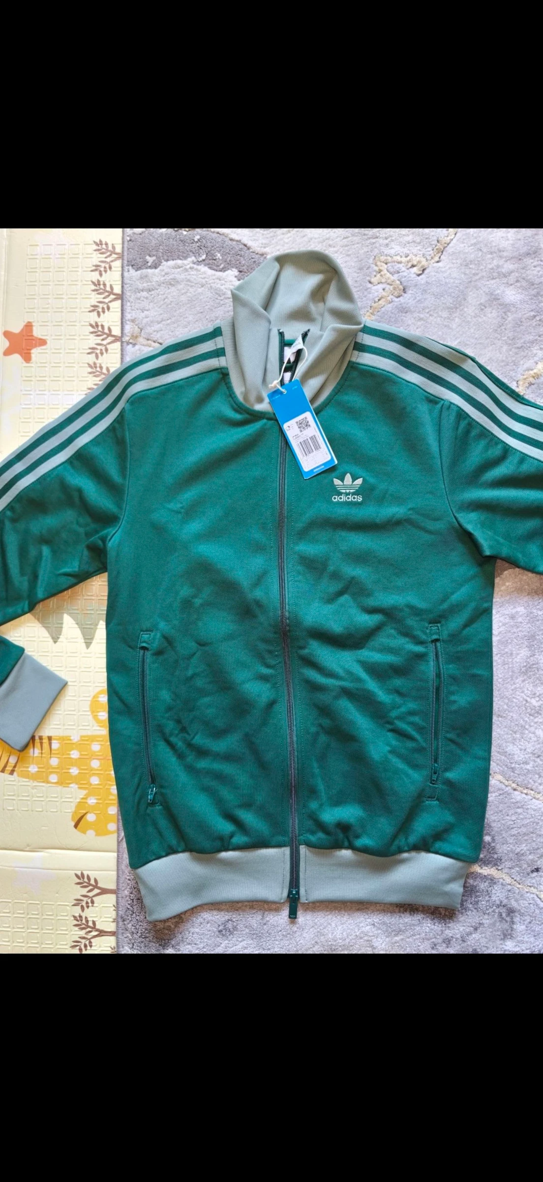 Adidas Classic unisex dark green jacket size XS – photo 2